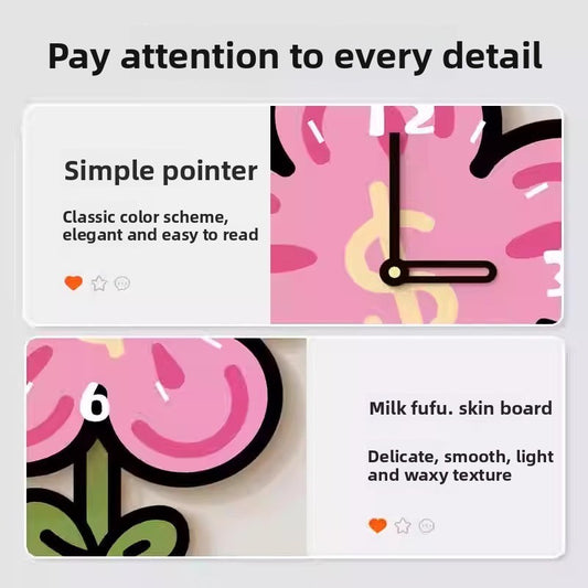 Pink Society? CrystalAura Modern Wall Clock with Pendulum