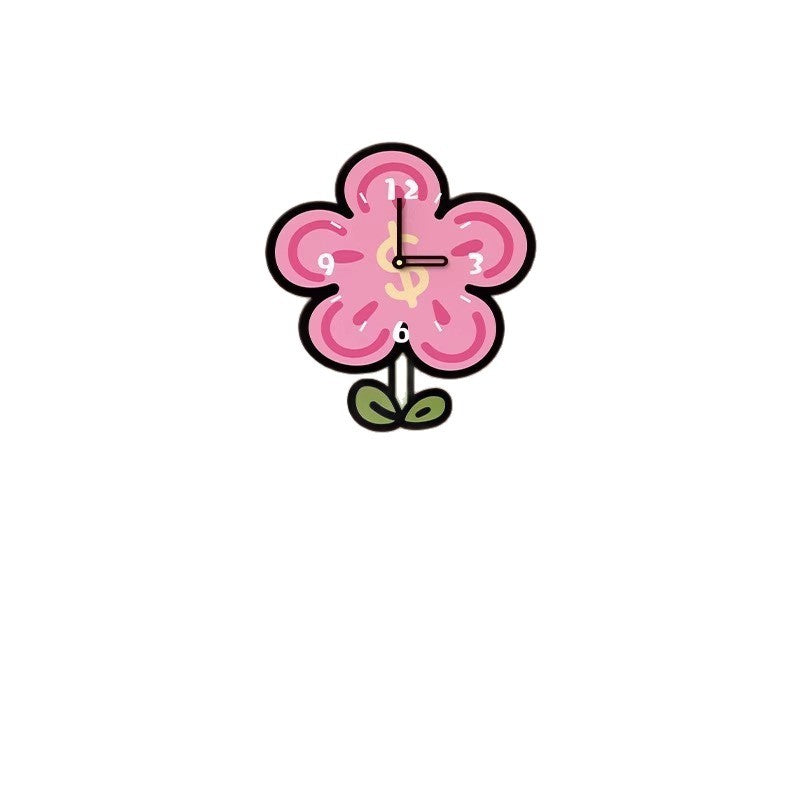 Pink Society? CrystalAura Modern Wall Clock with Pendulum